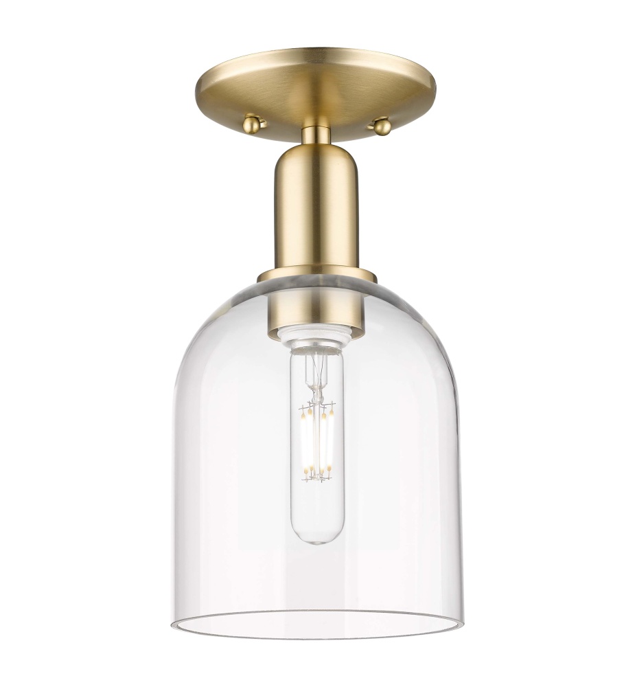 Bella - 1 Light - 6 inch - Champagne Bronze - Semi-Flush Mount