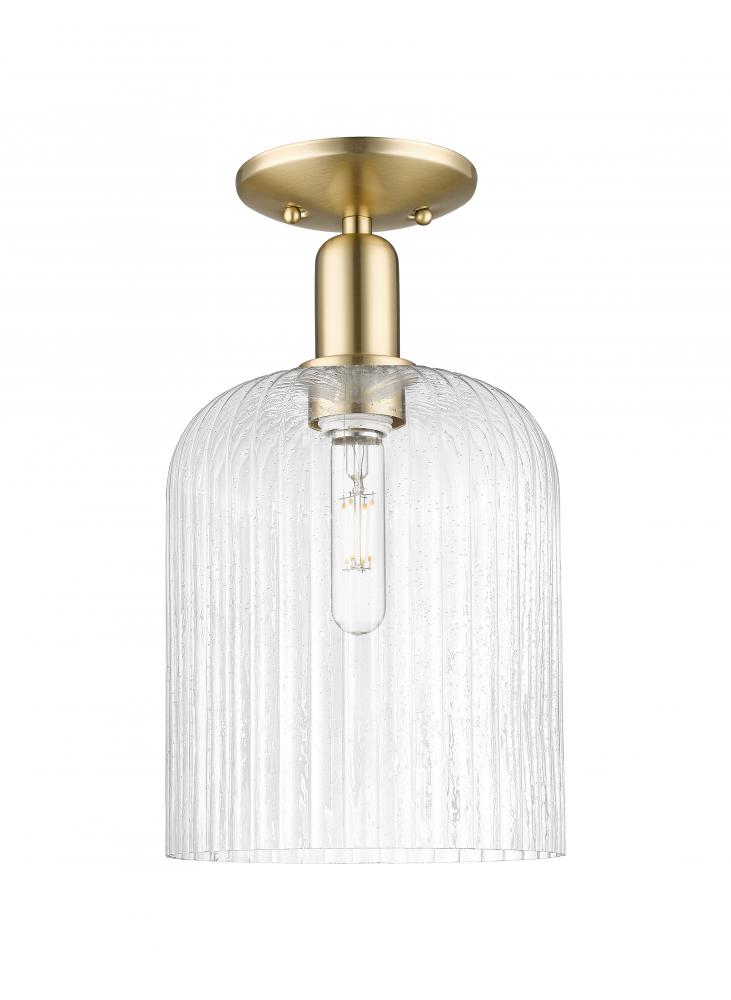 Bridal Veil - 1 Light - 8 inch - Champagne Bronze - Semi-Flush Mount