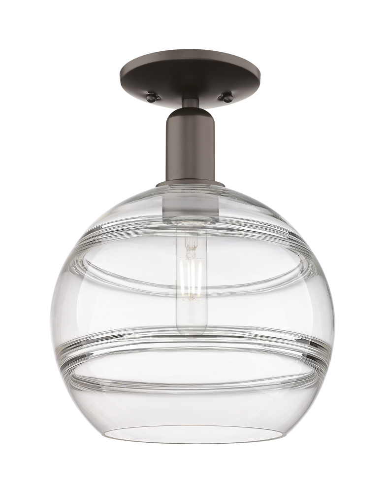 Rochester - 1 Light - 10 inch - Oil Rubbed Bronze - Semi-Flush Mount