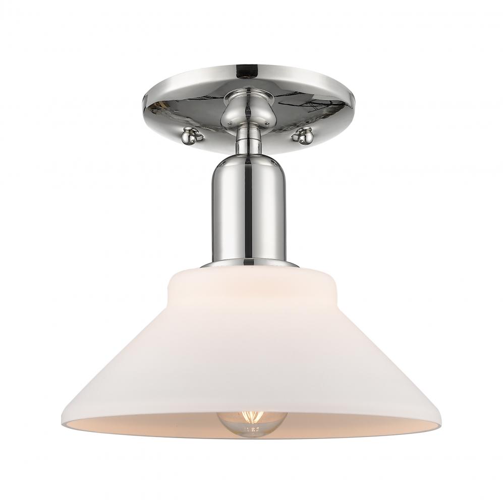 Orwell - 1 Light - 8 inch - Polished Nickel - Semi-Flush Mount
