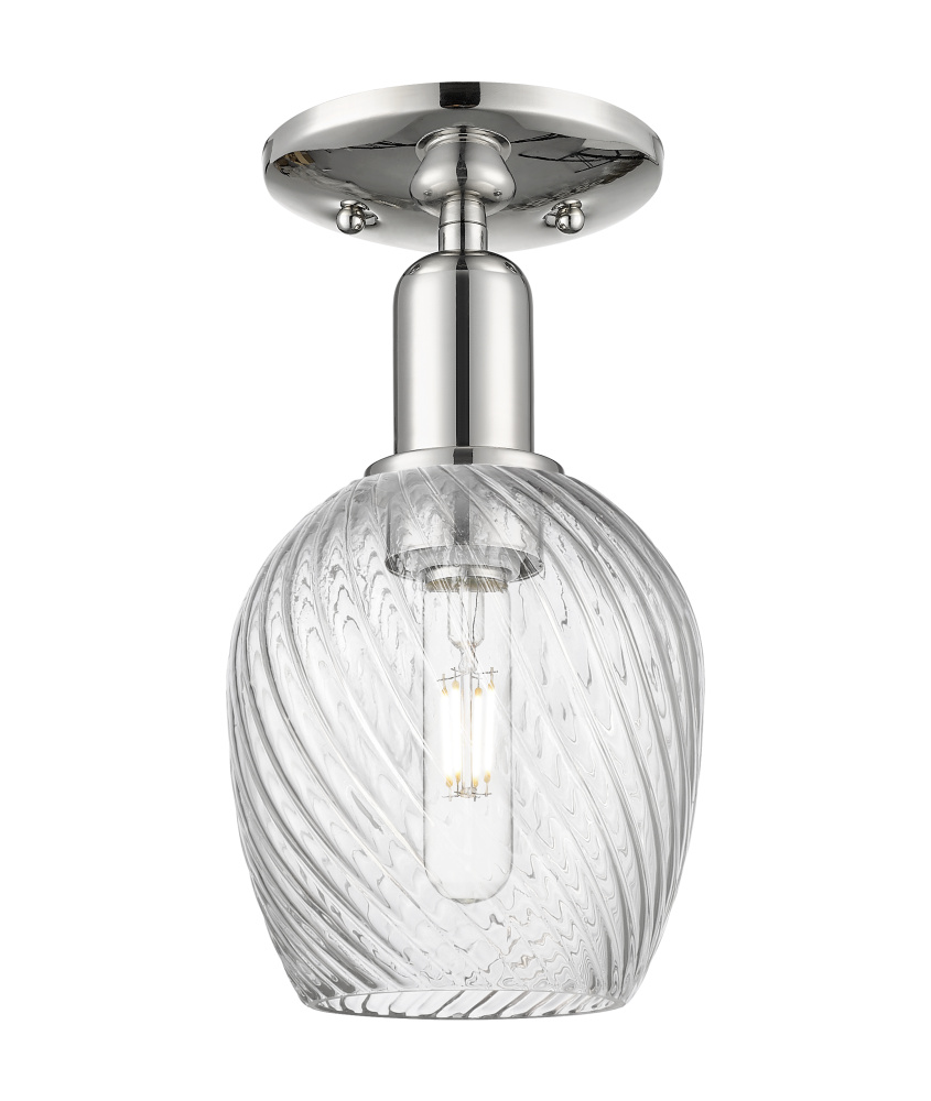 Salina - 1 Light - 6 inch - Polished Nickel - Semi-Flush Mount