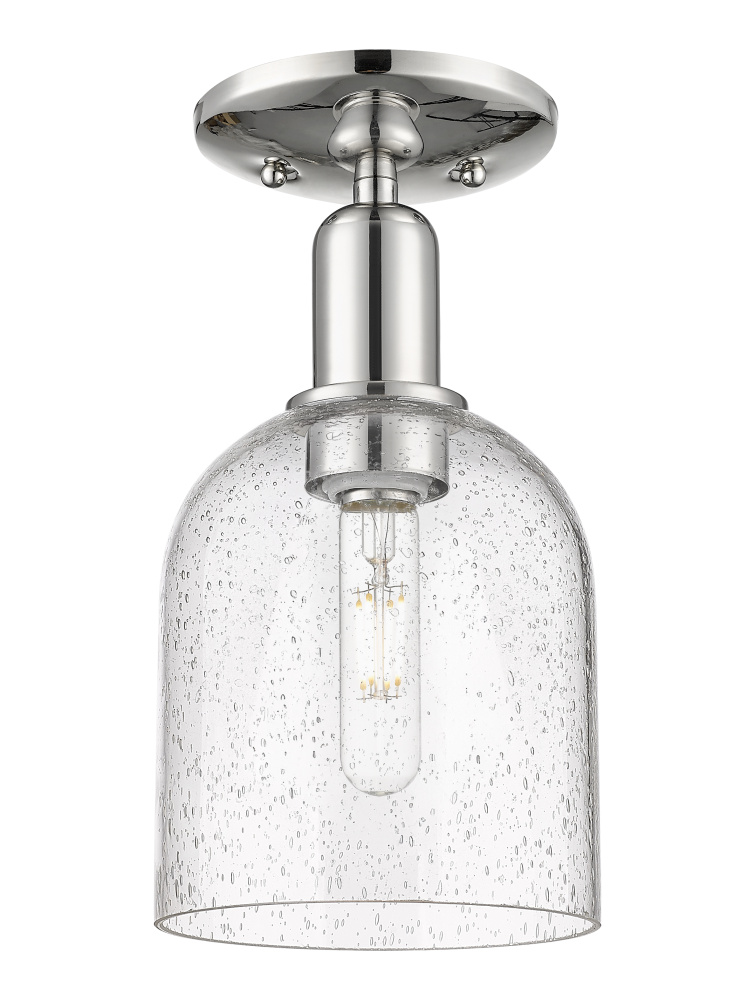 Bella - 1 Light - 6 inch - Polished Nickel - Semi-Flush Mount