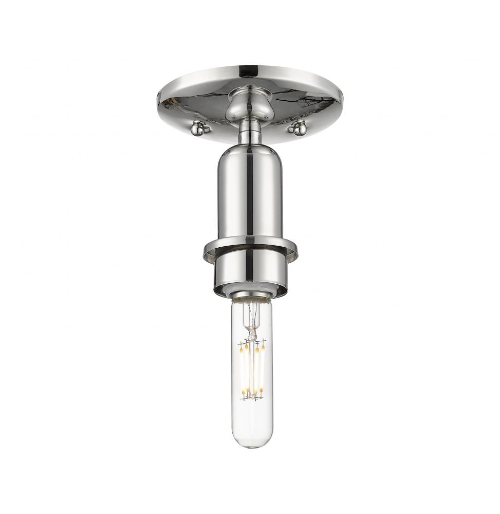 Arcadia - 1 Light - 5 inch - Brushed Polished Nickel - Semi-Flush Mount