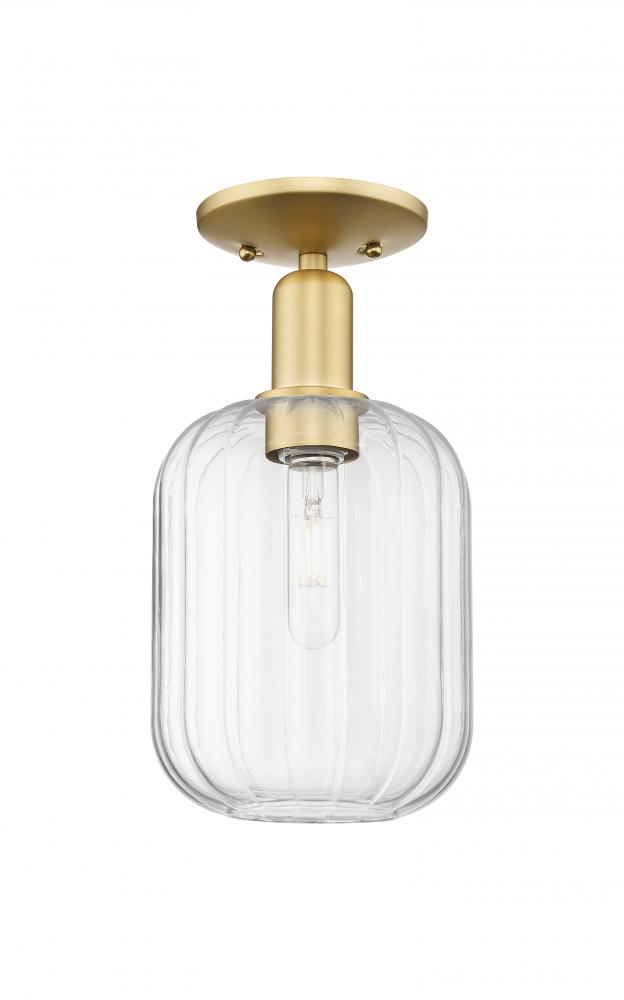 Preston - 1 Light - 6 inch - Satin Gold - Semi-Flush Mount