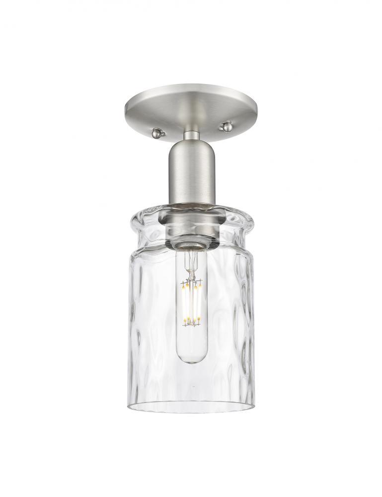 Candor - 1 Light - 5 inch - Brushed Satin Nickel - Semi-Flush Mount