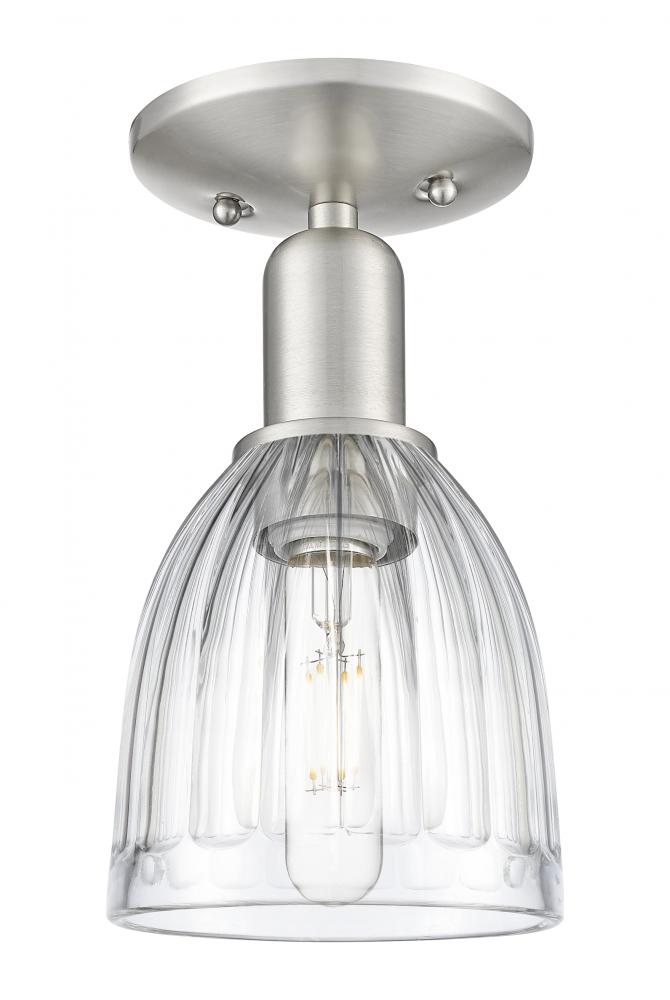 Brookfield - 1 Light - 6 inch - Brushed Satin Nickel - Semi-Flush Mount