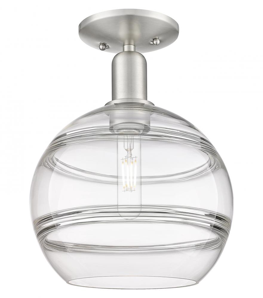 Rochester - 1 Light - 10 inch - Brushed Satin Nickel - Semi-Flush Mount