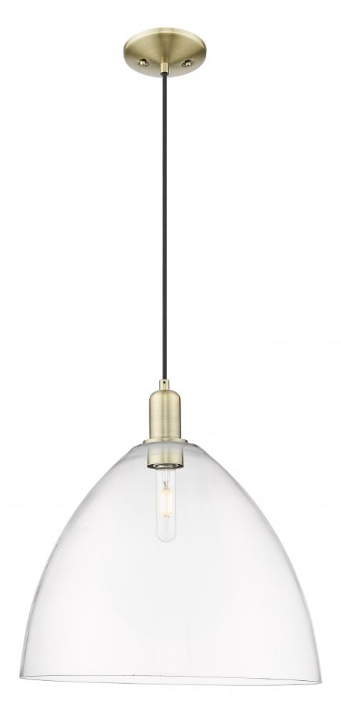 Bristol - 1 Light - 16 inch - Antique Brass - Cord hung - Mini Pendant