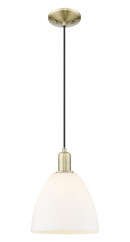 Bristol - 1 Light - 9 inch - Antique Brass - Cord hung - Mini Pendant