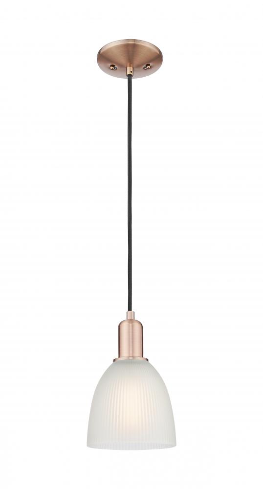 Castile - 1 Light - 6 inch - Antique Copper - Cord hung - Mini Pendant