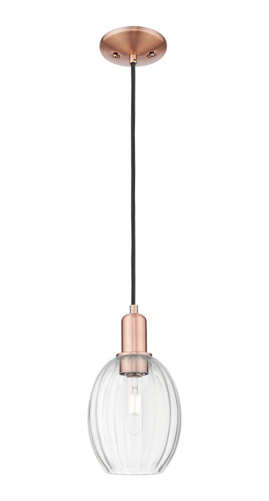 Preston - 1 Light - 6 inch - Antique Copper - Cord hung - Mini Pendant