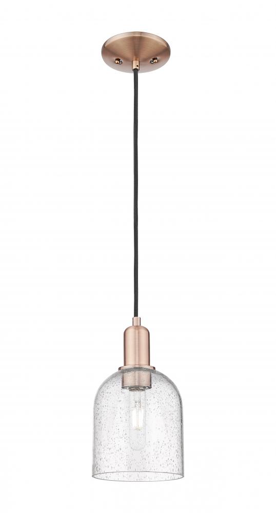 Bella - 1 Light - 6 inch - Antique Copper - Cord hung - Mini Pendant