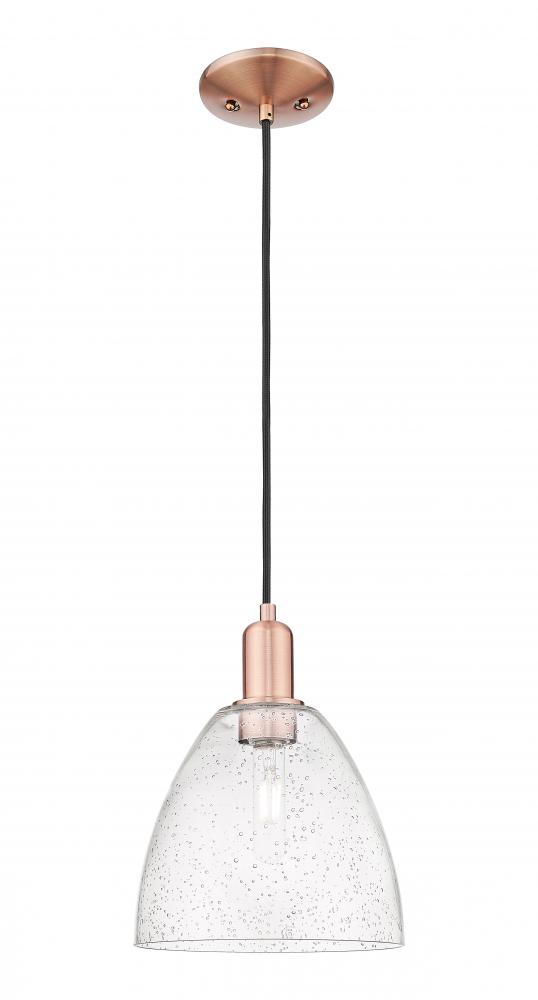 Bristol - 1 Light - 9 inch - Antique Copper - Cord hung - Mini Pendant