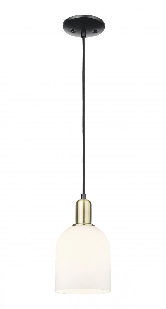 Bella - 1 Light - 6 inch - Black Antique Brass - Cord hung - Mini Pendant