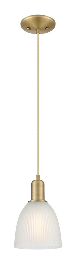 Castile - 1 Light - 6 inch - Brushed Brass - Cord hung - Mini Pendant