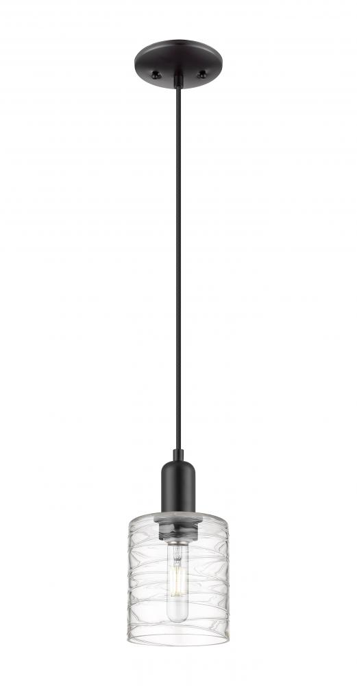 Cobbleskill - 1 Light - 5 inch - Matte Black - Cord hung - Mini Pendant