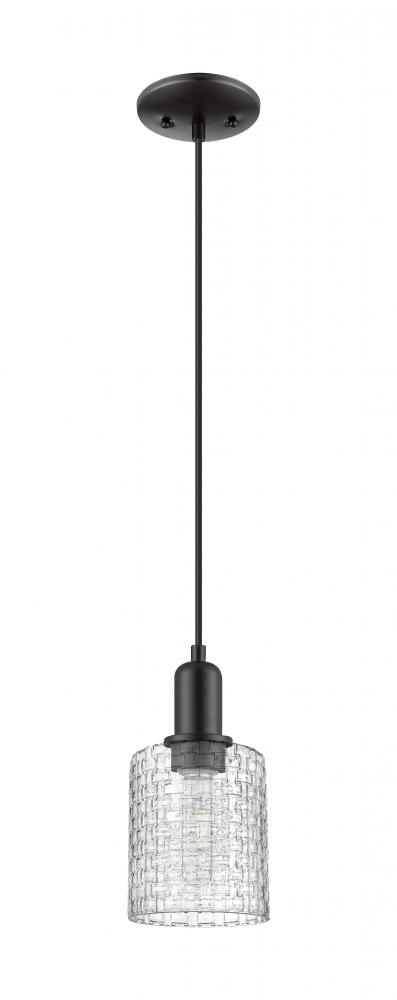 Cobbleskill - 1 Light - 5 inch - Matte Black - Cord hung - Mini Pendant