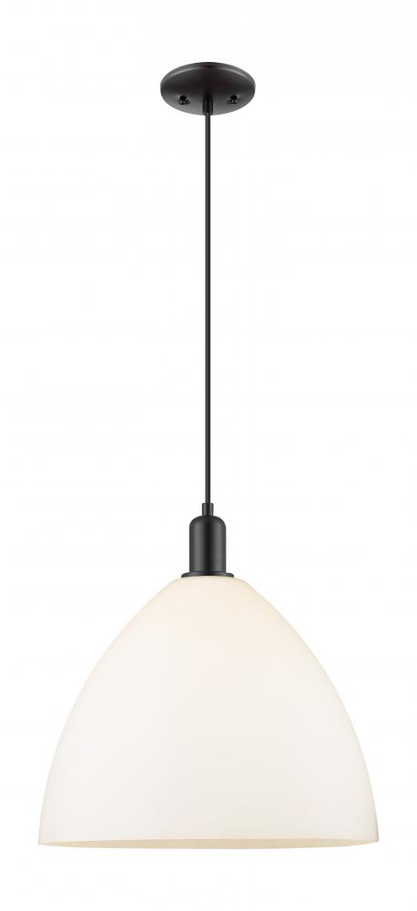 Bristol - 1 Light - 16 inch - Matte Black - Cord hung - Mini Pendant
