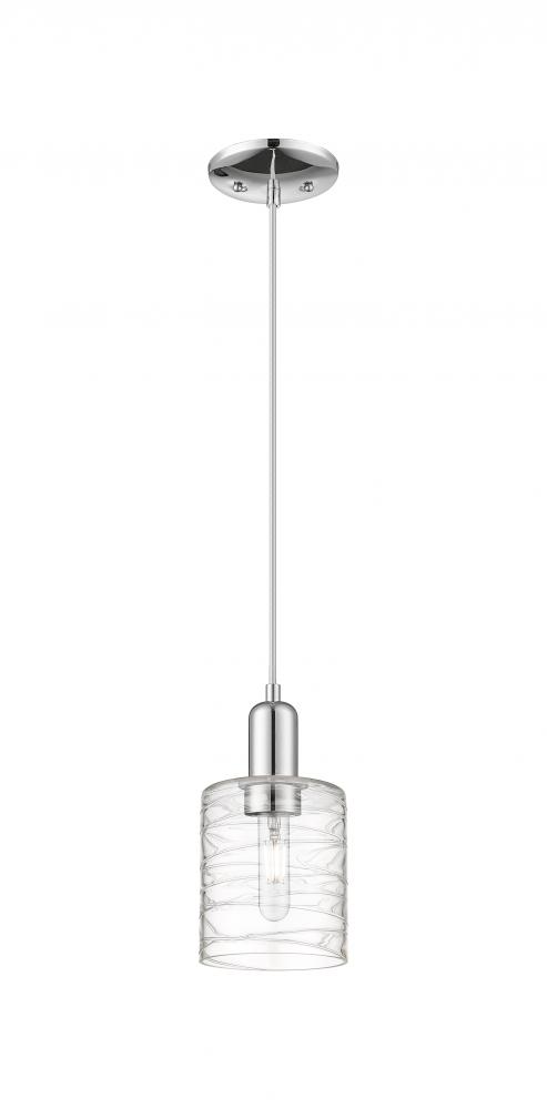 Cobbleskill - 1 Light - 5 inch - Polished Chrome - Cord hung - Mini Pendant