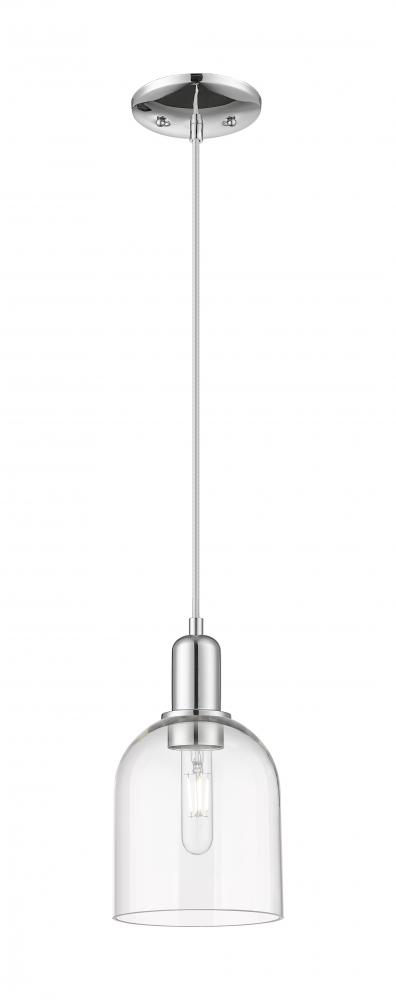 Bella - 1 Light - 6 inch - Polished Chrome - Cord hung - Mini Pendant
