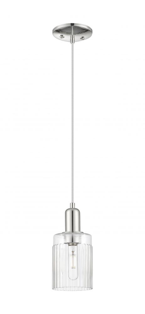 Hadley - 1 Light - 5 inch - Polished Nickel - Cord hung - Mini Pendant