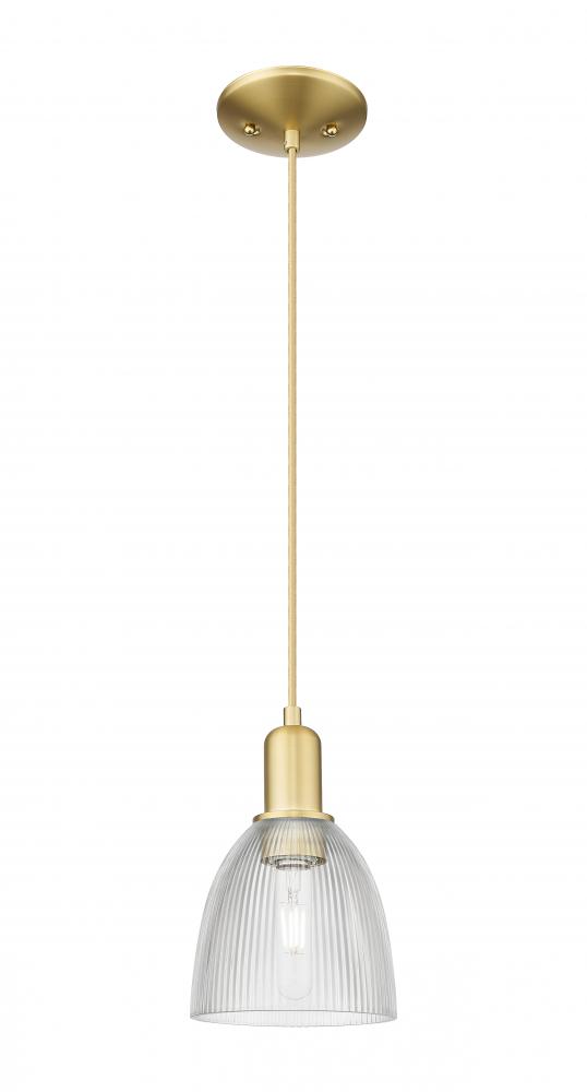 Castile - 1 Light - 6 inch - Satin Gold - Cord hung - Mini Pendant