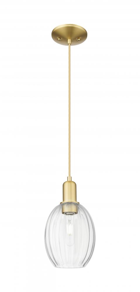 Preston - 1 Light - 6 inch - Satin Gold - Cord hung - Mini Pendant