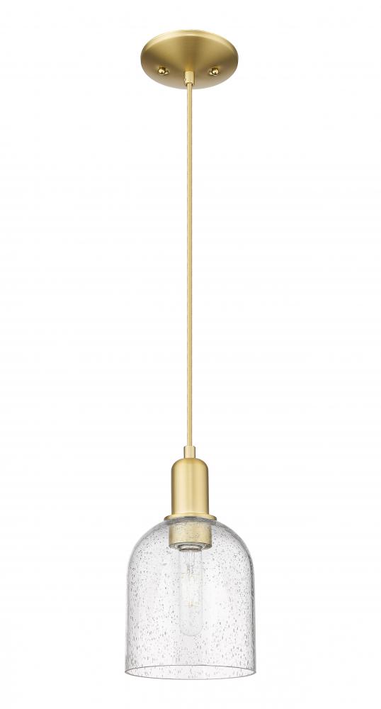 Bella - 1 Light - 6 inch - Satin Gold - Cord hung - Mini Pendant
