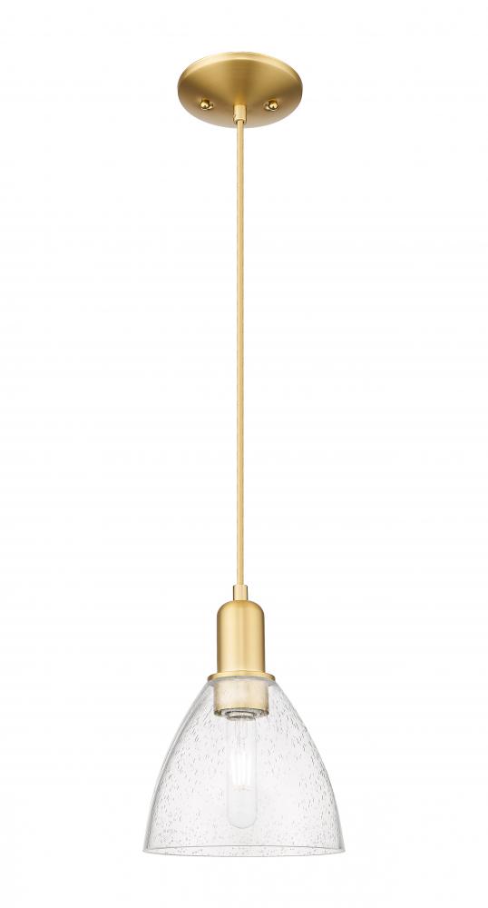 Bristol - 1 Light - 8 inch - Satin Gold - Cord hung - Mini Pendant