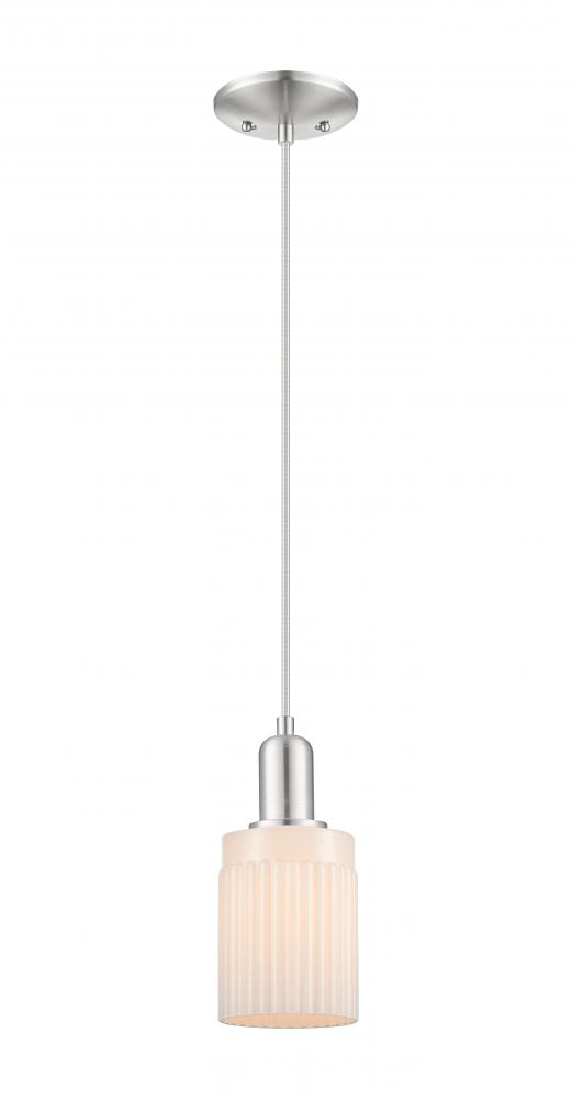 Hadley - 1 Light - 5 inch - Brushed Satin Nickel - Cord hung - Mini Pendant