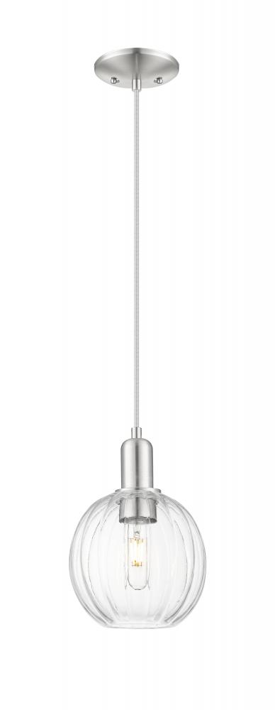 Preston - 1 Light - 6 inch - Brushed Satin Nickel - Cord hung - Mini Pendant