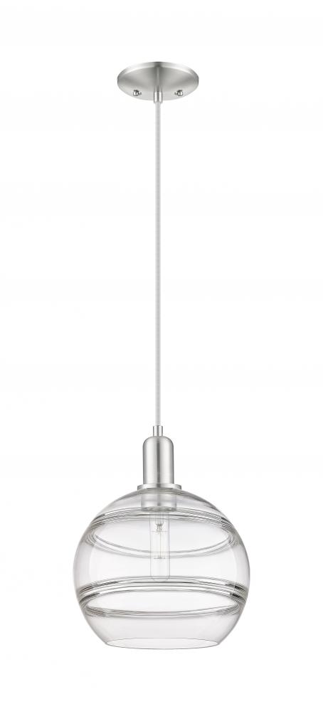 Rochester - 1 Light - 10 inch - Brushed Satin Nickel - Cord hung - Mini Pendant