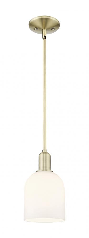 Bella - 1 Light - 6 inch - Antique Brass - Stem hung - Mini Pendant
