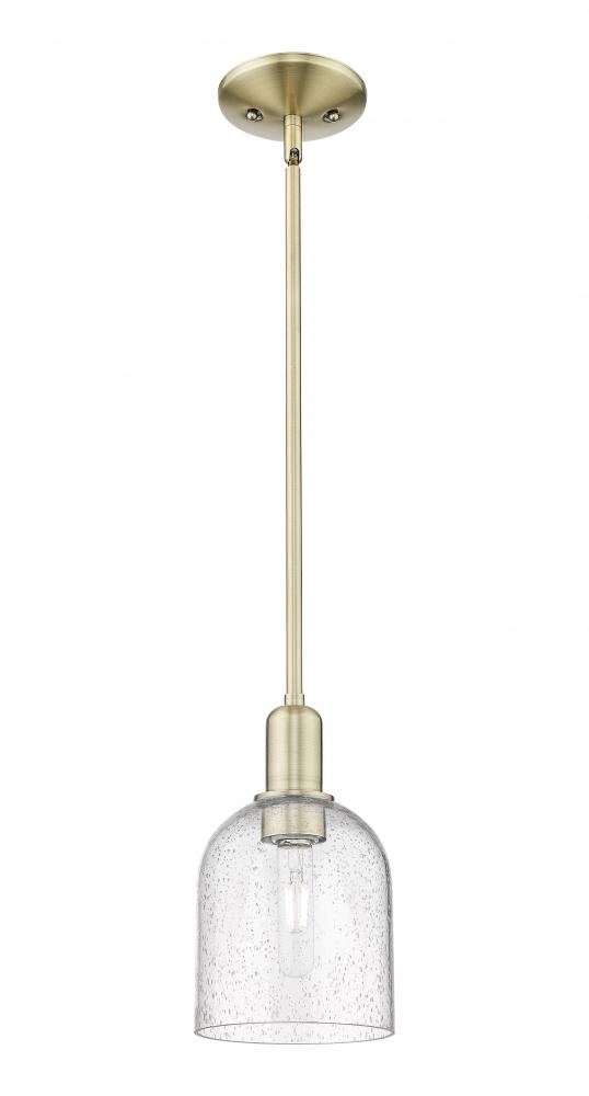 Bella - 1 Light - 6 inch - Antique Brass - Stem hung - Mini Pendant