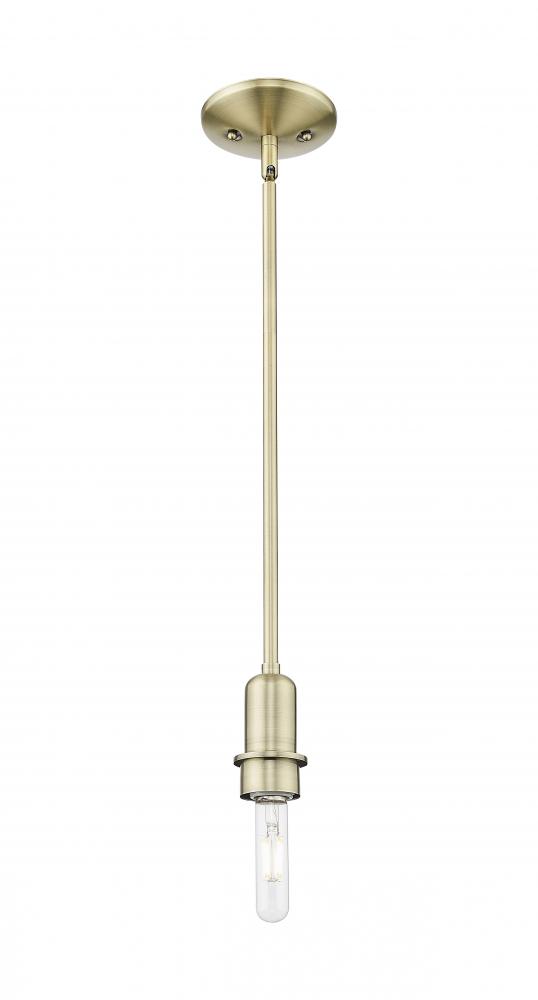 Arcadia - 1 Light - 5 inch - Antique Brass - Mini Pendant
