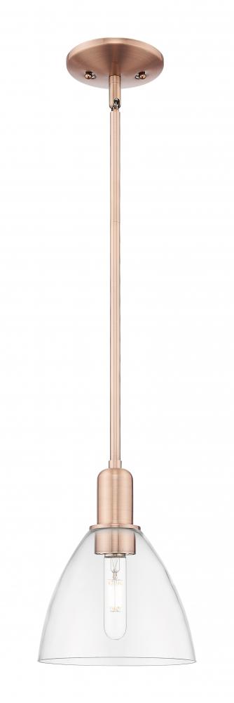 Bristol - 1 Light - 8 inch - Antique Copper - Stem hung - Mini Pendant