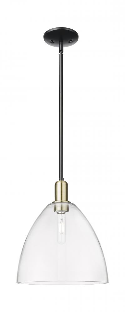 Bristol - 1 Light - 12 inch - Black Antique Brass - Stem hung - Mini Pendant