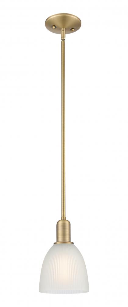 Castile - 1 Light - 6 inch - Brushed Brass - Stem hung - Mini Pendant