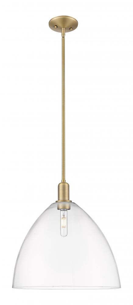 Bristol - 1 Light - 16 inch - Brushed Brass - Stem hung - Mini Pendant