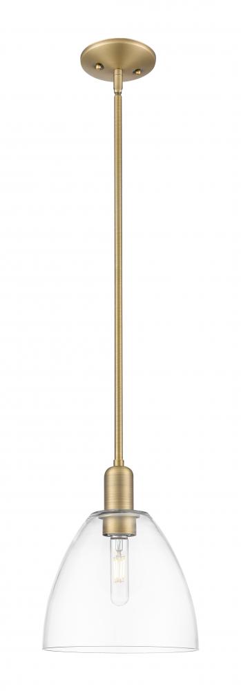 Bristol - 1 Light - 9 inch - Brushed Brass - Stem hung - Mini Pendant