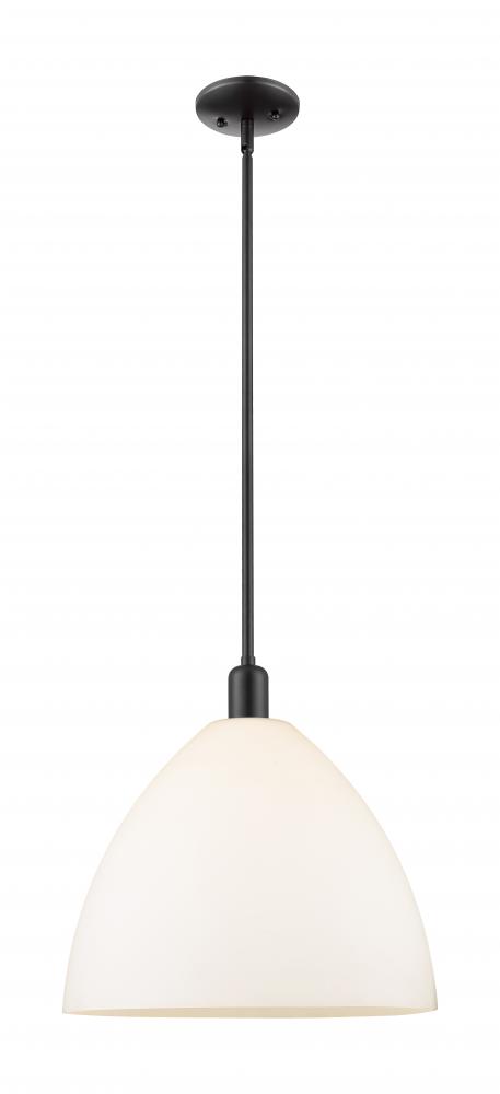 Bristol - 1 Light - 16 inch - Matte Black - Stem hung - Mini Pendant