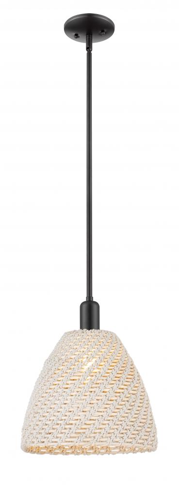 Bristol Natural - 1 Light - 6 inch - Matte Black - Mini Pendant