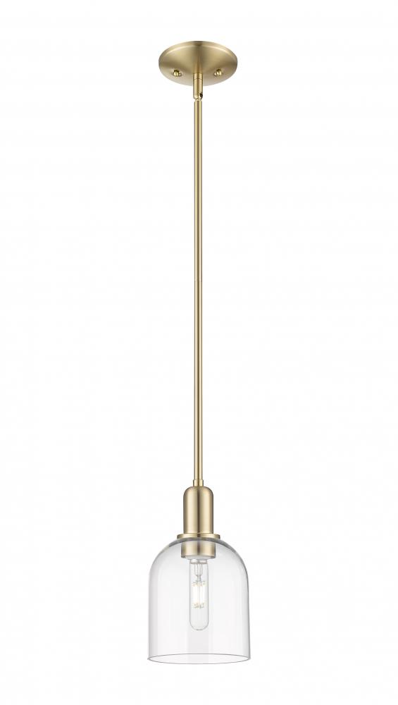 Bella - 1 Light - 6 inch - Champagne Bronze - Stem hung - Mini Pendant