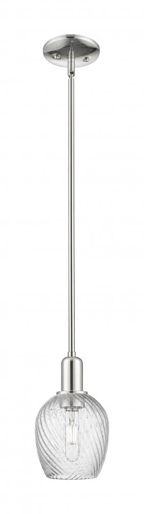 Salina - 1 Light - 6 inch - Polished Nickel - Stem hung - Mini Pendant