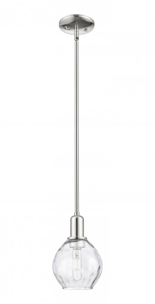 Waverly - 1 Light - 6 inch - Polished Nickel - Stem hung - Mini Pendant