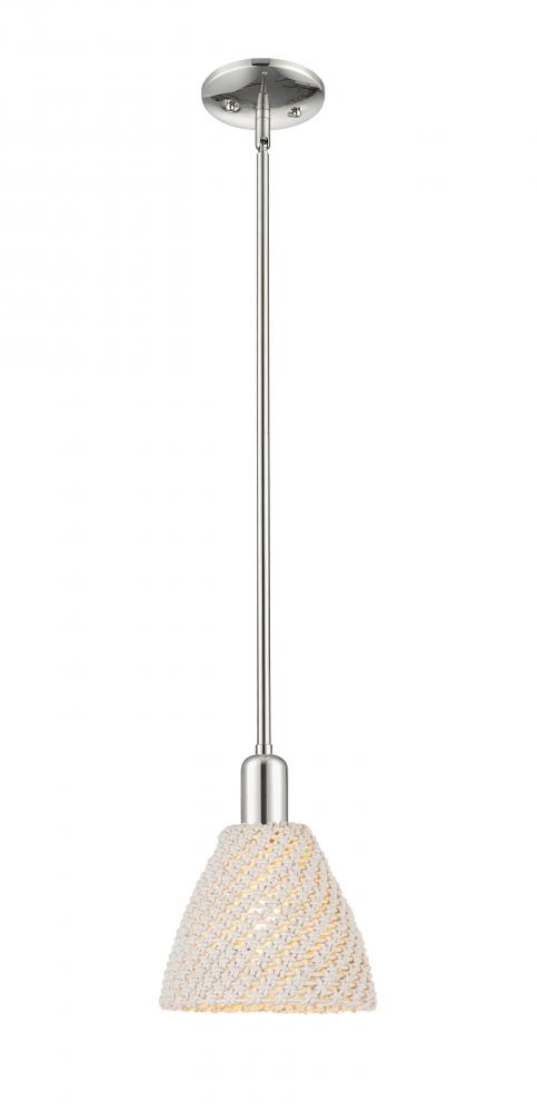 Bristol Natural - 1 Light - 6 inch - Polished Nickel - Mini Pendant