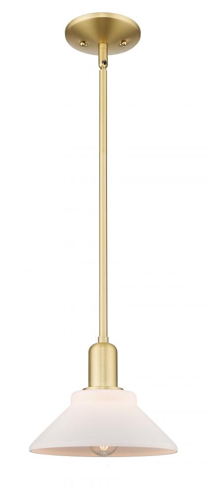 Orwell - 1 Light - 8 inch - Satin Gold - Stem hung - Mini Pendant