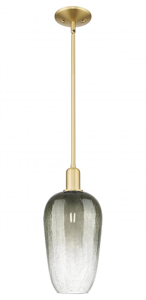 Brookhaven Flute - 1 Light - 6 inch - Satin Gold - Mini Pendant