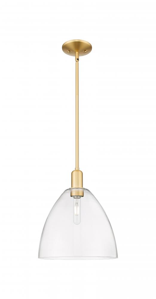 Bristol - 1 Light - 12 inch - Satin Gold - Stem hung - Mini Pendant