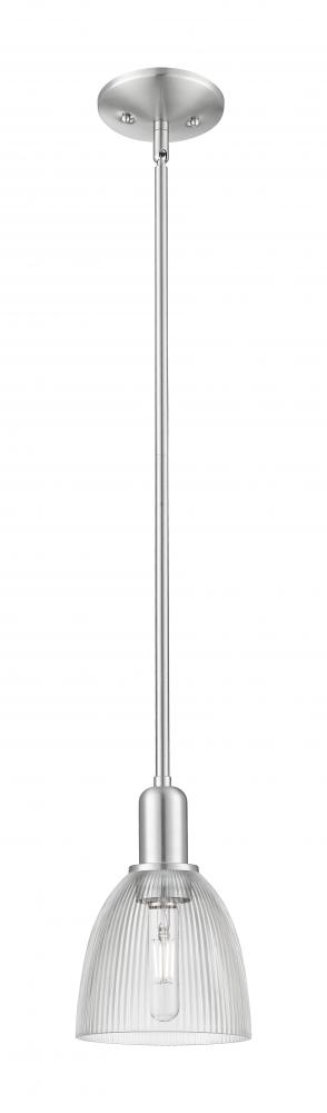 Castile - 1 Light - 6 inch - Brushed Satin Nickel - Stem hung - Mini Pendant